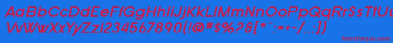 SF Old Republic Bold Italic Font – Red Fonts on Blue Background