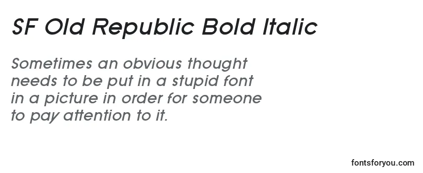 SF Old Republic Bold Italic フォントのレビュー
