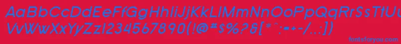 SF Old Republic Italic Font – Blue Fonts on Red Background