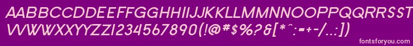 SF Old Republic SC Bold Italic Font – Pink Fonts on Purple Background