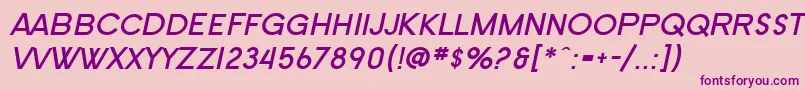 Fonte SF Old Republic SC Bold Italic – fontes roxas em um fundo rosa
