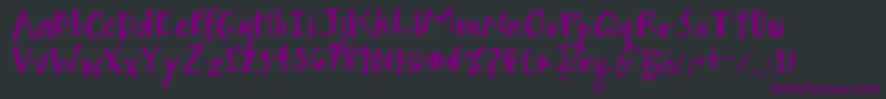 Шрифт MightyToSave – фиолетовые шрифты на чёрном фоне