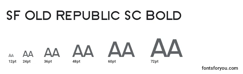 Größen der Schriftart SF Old Republic SC Bold