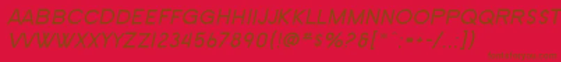 SF Old Republic SC Italic Font – Brown Fonts on Red Background