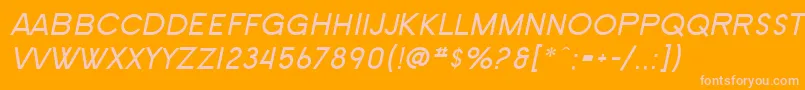 SF Old Republic SC Italic Font – Pink Fonts on Orange Background