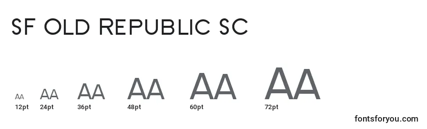 SF Old Republic SC Font Sizes
