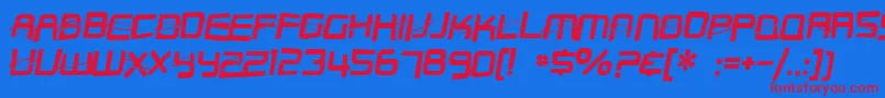 SF Outer Limits Distorted Font – Red Fonts on Blue Background