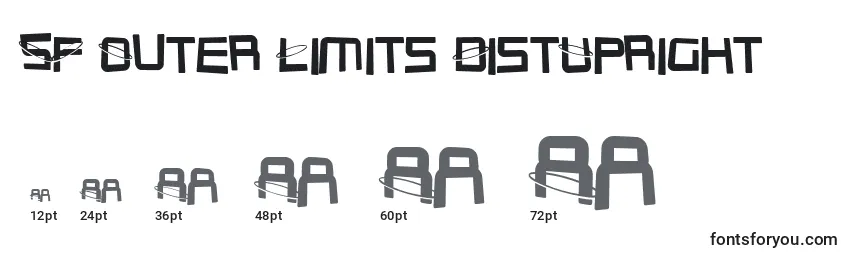 SF Outer Limits DistUpright Font Sizes