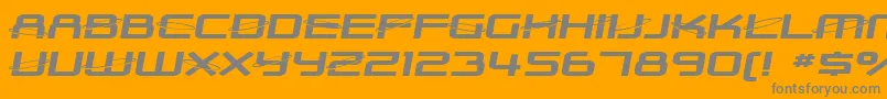 SF Outer Limits Extended Font – Gray Fonts on Orange Background