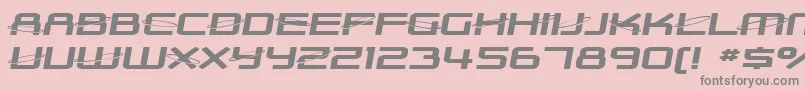 SF Outer Limits Extended Font – Gray Fonts on Pink Background