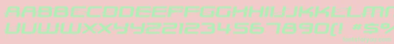 SF Outer Limits Extended Font – Green Fonts on Pink Background