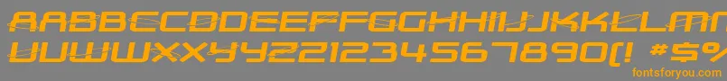 SF Outer Limits Extended Font – Orange Fonts on Gray Background