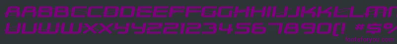 SF Outer Limits Extended Font – Purple Fonts on Black Background