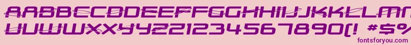 SF Outer Limits Extended Font – Purple Fonts on Pink Background
