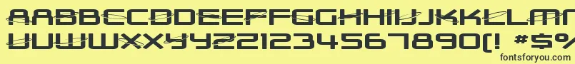 SF Outer Limits ExtUpright Font – Black Fonts on Yellow Background