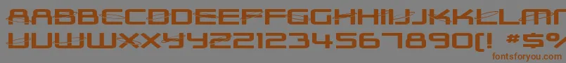 SF Outer Limits ExtUpright Font – Brown Fonts on Gray Background