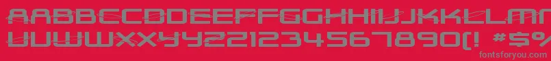 SF Outer Limits ExtUpright Font – Gray Fonts on Red Background