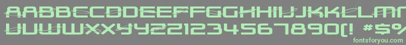 SF Outer Limits ExtUpright Font – Green Fonts on Gray Background