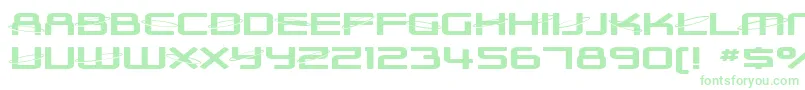 SF Outer Limits ExtUpright Font – Green Fonts on White Background