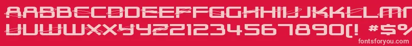 SF Outer Limits ExtUpright Font – Pink Fonts on Red Background