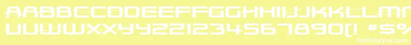 SF Outer Limits ExtUpright Font – White Fonts on Yellow Background