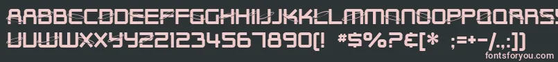 SF Outer Limits Upright Font – Pink Fonts on Black Background