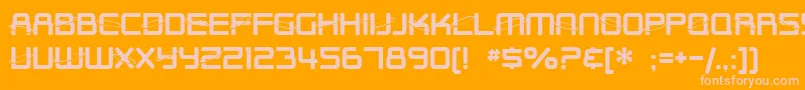 SF Outer Limits Upright Font – Pink Fonts on Orange Background