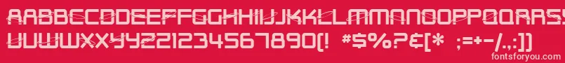 SF Outer Limits Upright Font – Pink Fonts on Red Background
