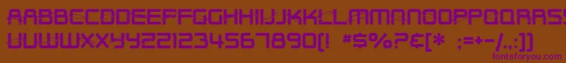 Шрифт SF Outer Limits Upright – фиолетовые шрифты на коричневом фоне
