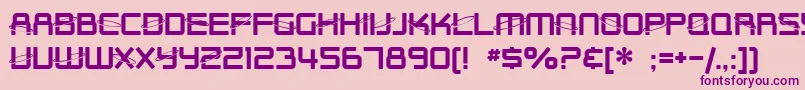 SF Outer Limits Upright Font – Purple Fonts on Pink Background