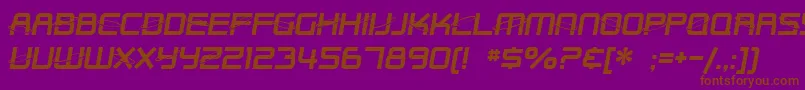 SF Outer Limits Font – Brown Fonts on Purple Background