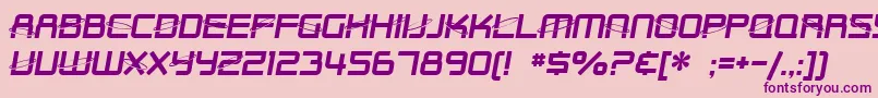 SF Outer Limits Font – Purple Fonts on Pink Background