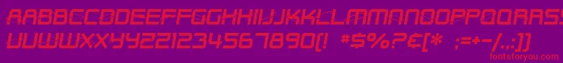 SF Outer Limits Font – Red Fonts on Purple Background