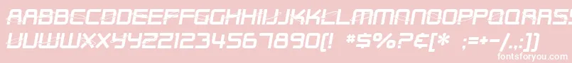 SF Outer Limits Font – White Fonts on Pink Background