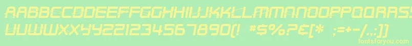 SF Outer Limits Font – Yellow Fonts on Green Background