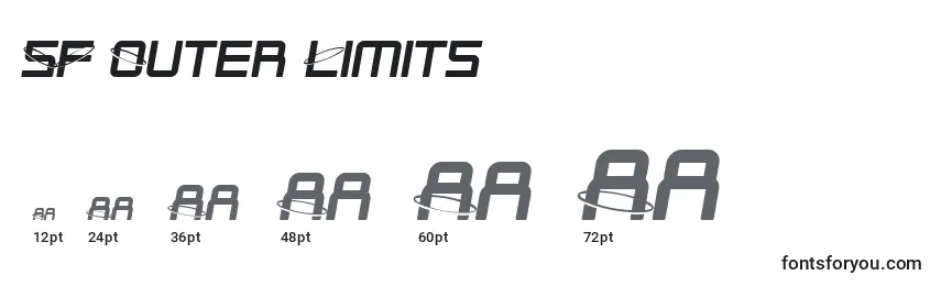 SF Outer Limits Font Sizes