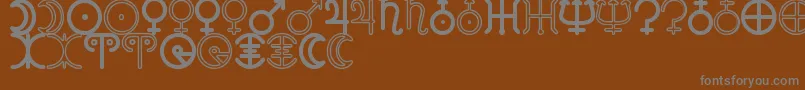 Шрифт AstronomicSignsSt – серые шрифты на коричневом фоне