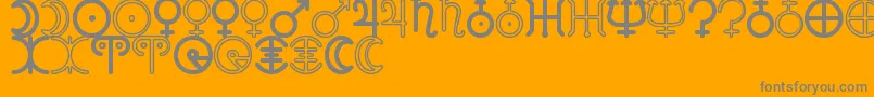AstronomicSignsSt Font – Gray Fonts on Orange Background