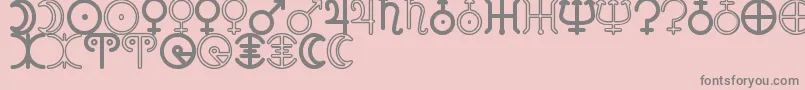 AstronomicSignsSt Font – Gray Fonts on Pink Background