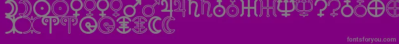 AstronomicSignsSt Font – Gray Fonts on Purple Background