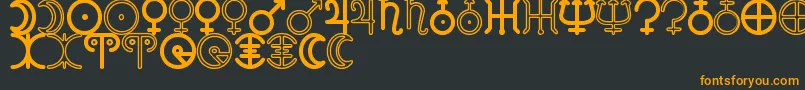 AstronomicSignsSt Font – Orange Fonts on Black Background