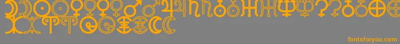 AstronomicSignsSt Font – Orange Fonts on Gray Background