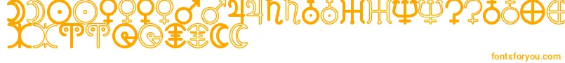 AstronomicSignsSt Font – Orange Fonts on White Background