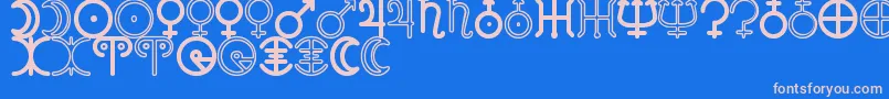 AstronomicSignsSt Font – Pink Fonts on Blue Background