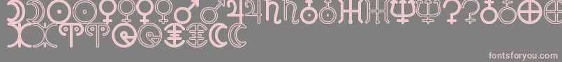 AstronomicSignsSt Font – Pink Fonts on Gray Background