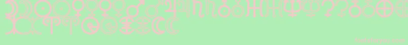 AstronomicSignsSt Font – Pink Fonts on Green Background