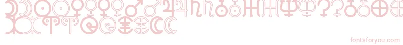 AstronomicSignsSt Font – Pink Fonts on White Background