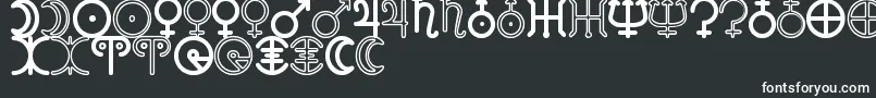 AstronomicSignsSt Font – White Fonts on Black Background