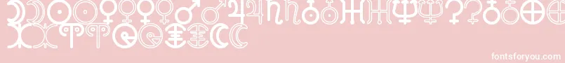 AstronomicSignsSt Font – White Fonts on Pink Background