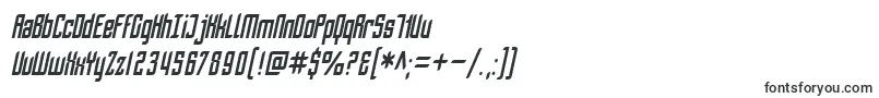 フォントSF Piezolectric Condensed Oblique – エンジニアリンググラフィックス用のフォント